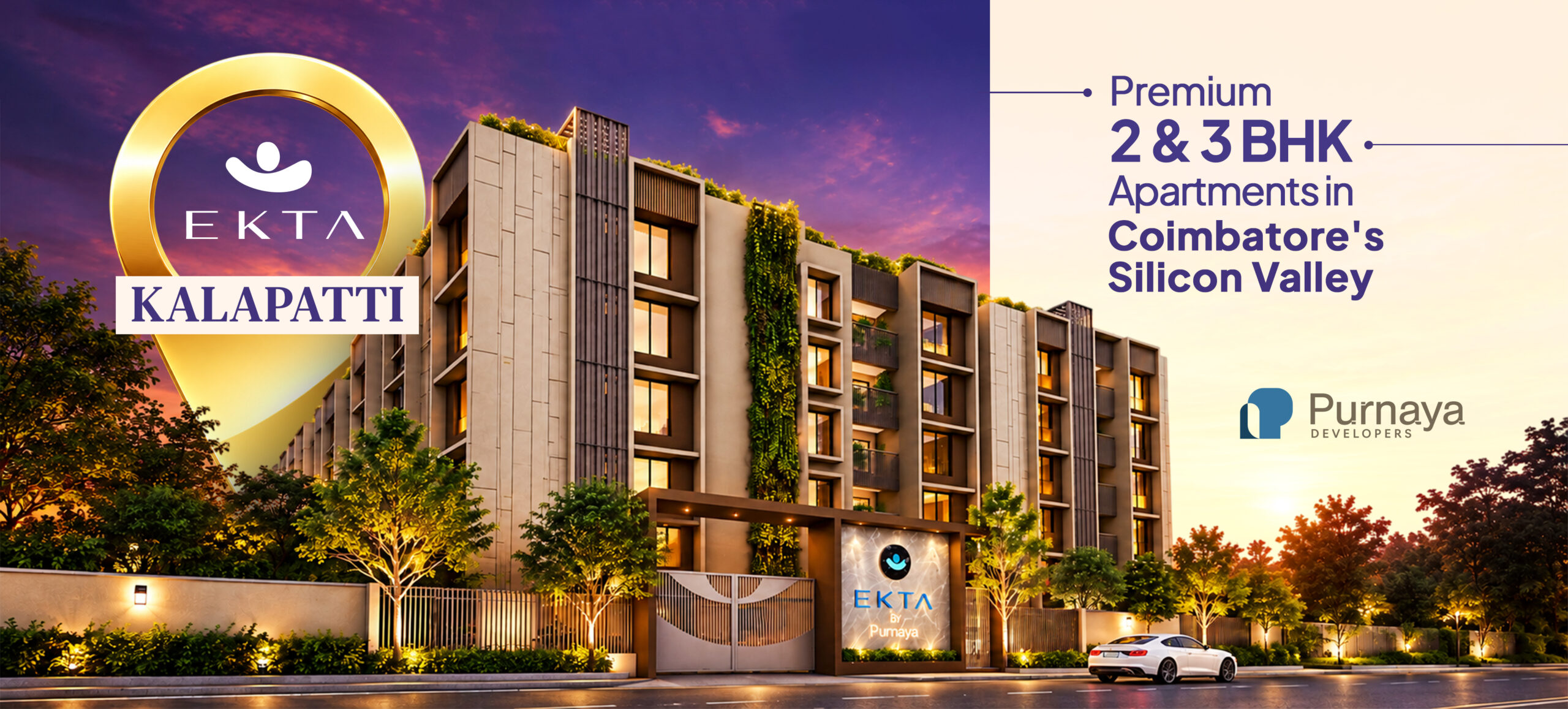 EKTA – Premium 2, 2.5 & 3 BHK Apartments in Kalapatti